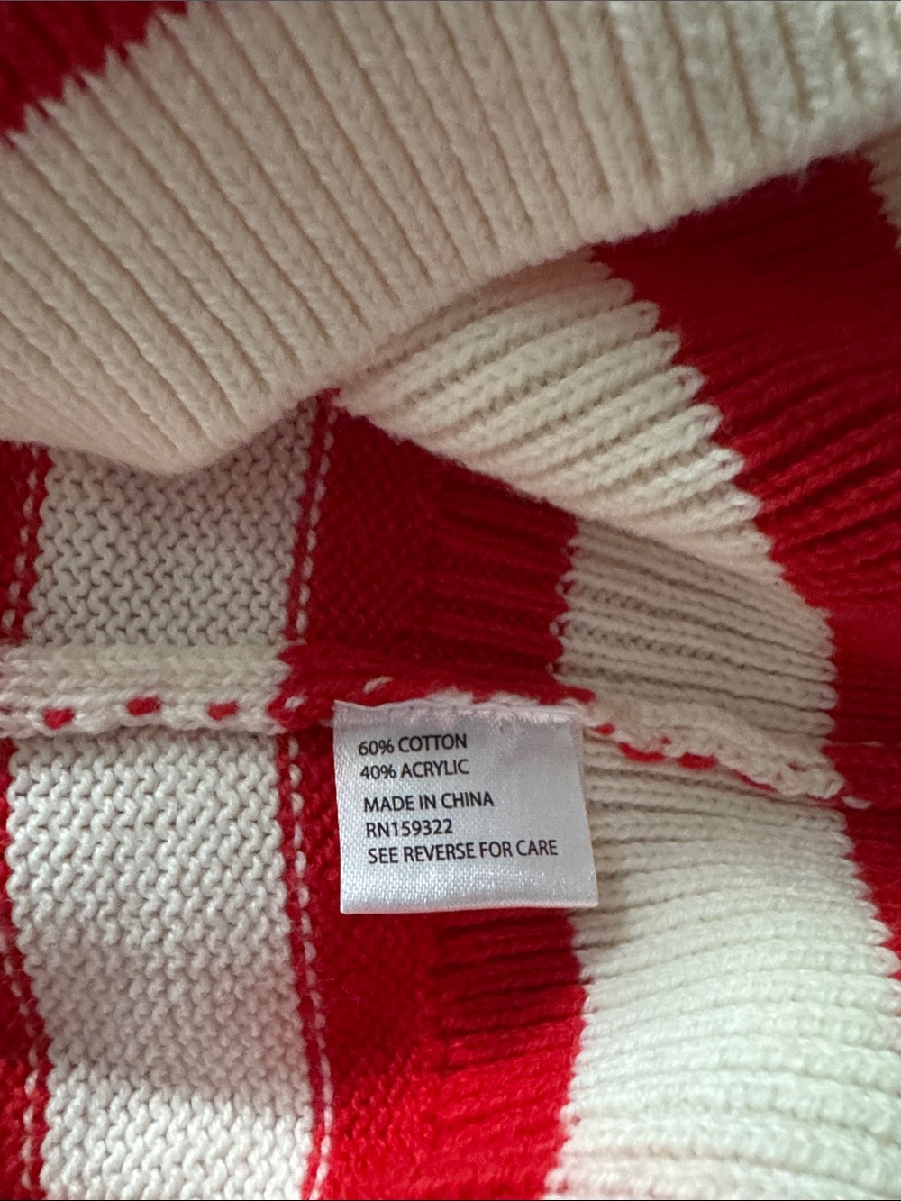 Evereve Red & White Striped Crewneck Sweater - Picture 5 of 5